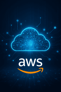 Digital cloud representing Amazon Web Services and global cloud infrastructure.