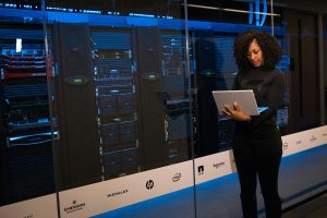 Digital cloud network symbolizing data storage and online connectivity.